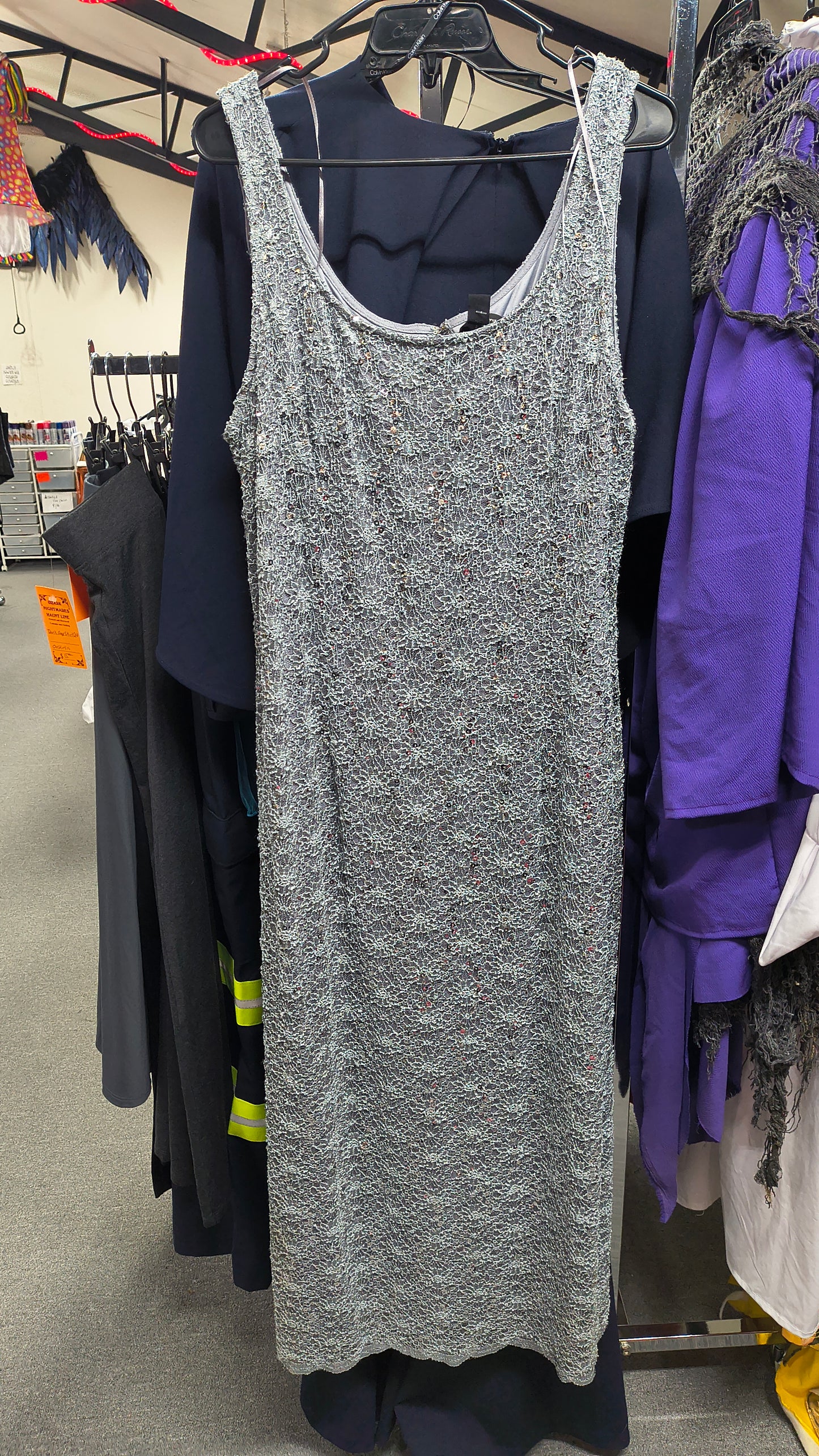 Silver Sequin Dress - 18