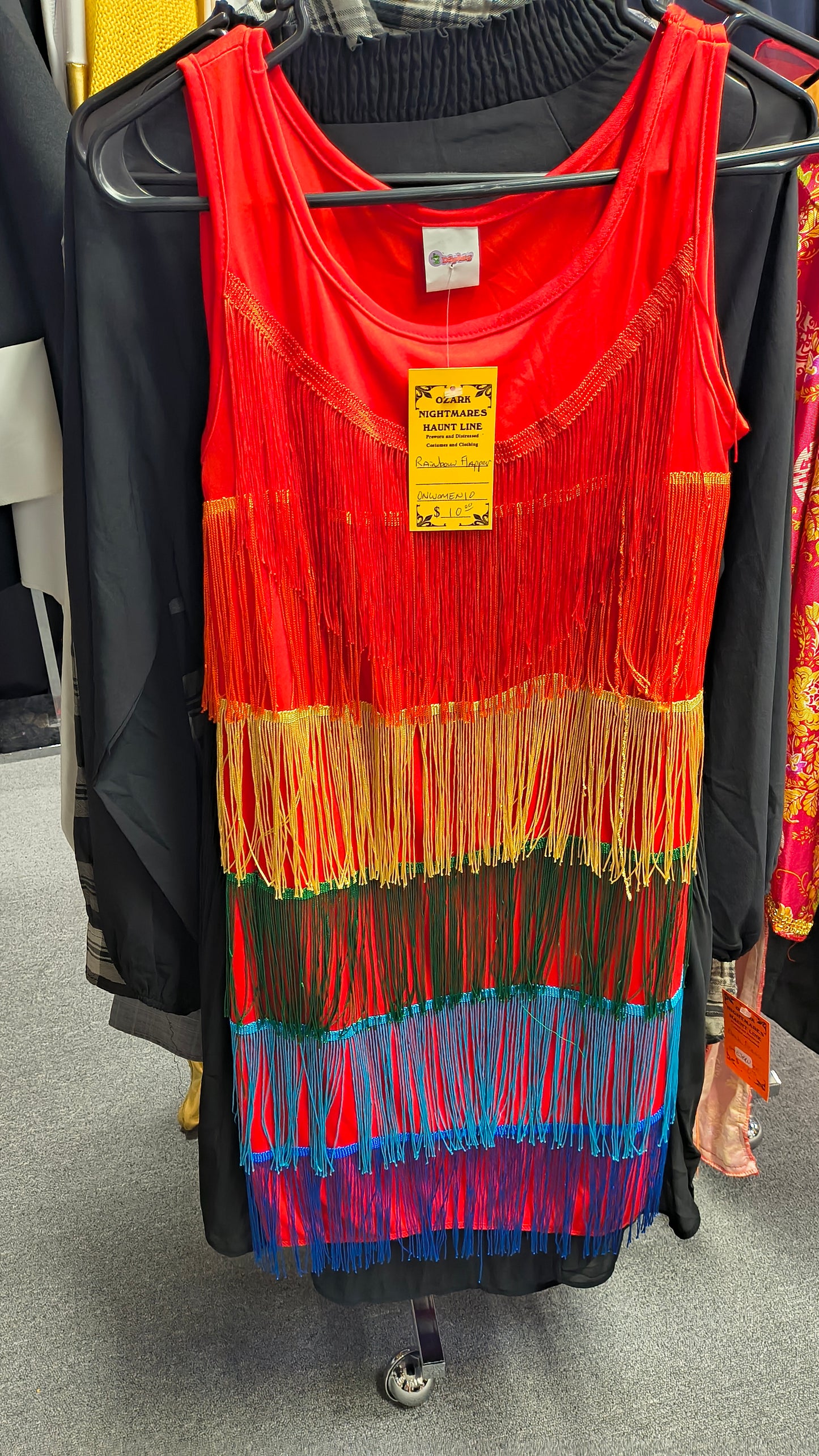 Rainbow Fringe Flapper - S/M