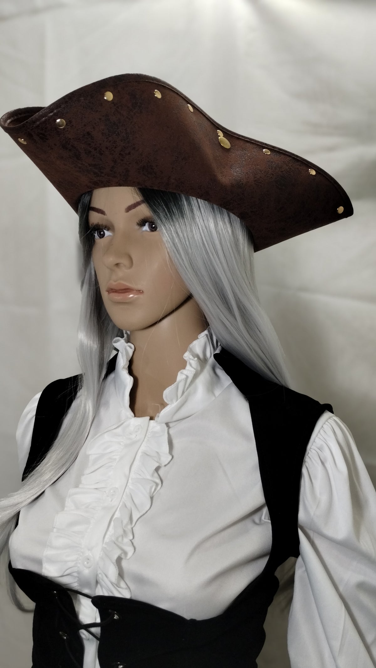 Brown Studded Pirate Hat