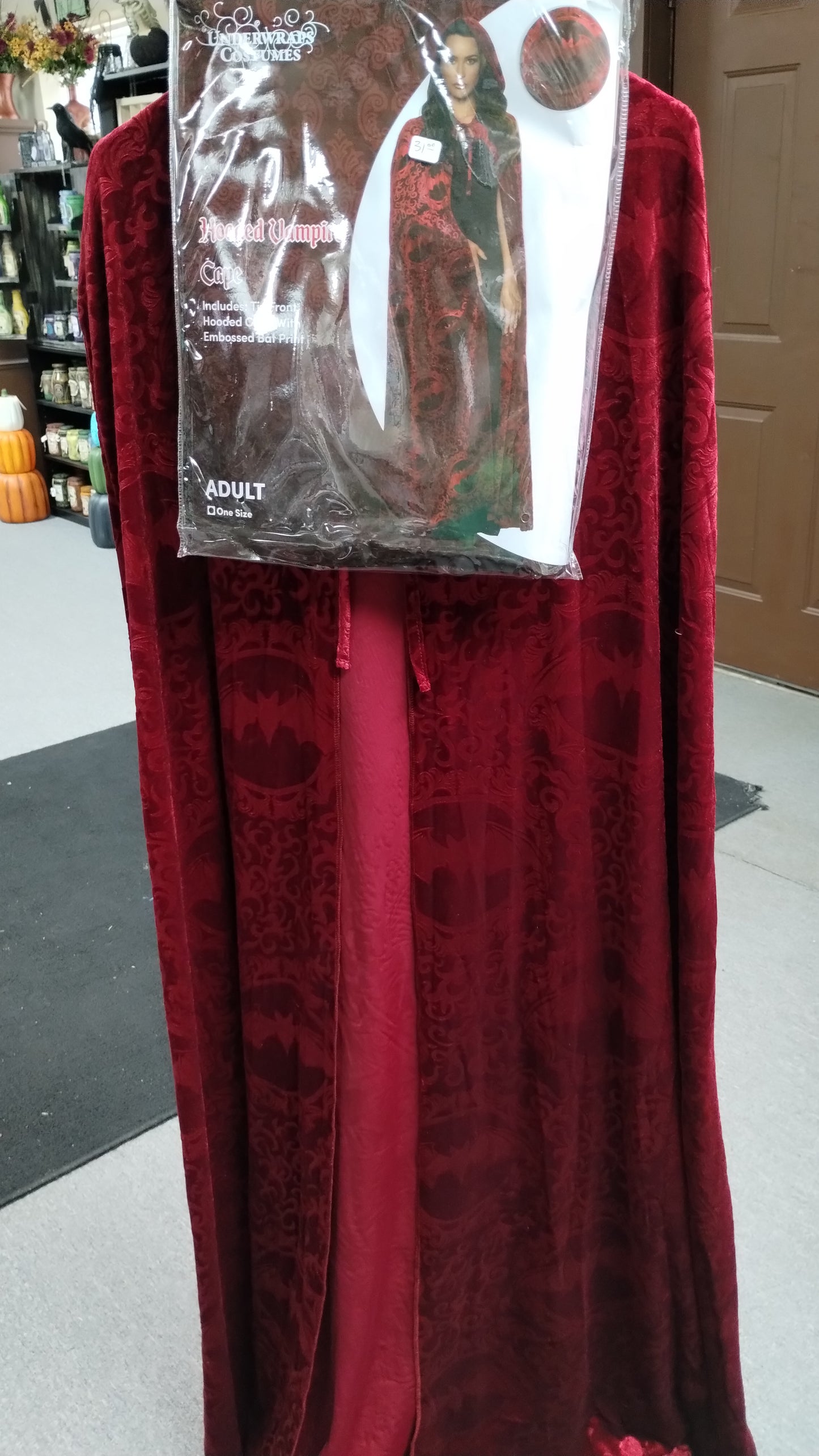 Hooded Vampire Cape - Red