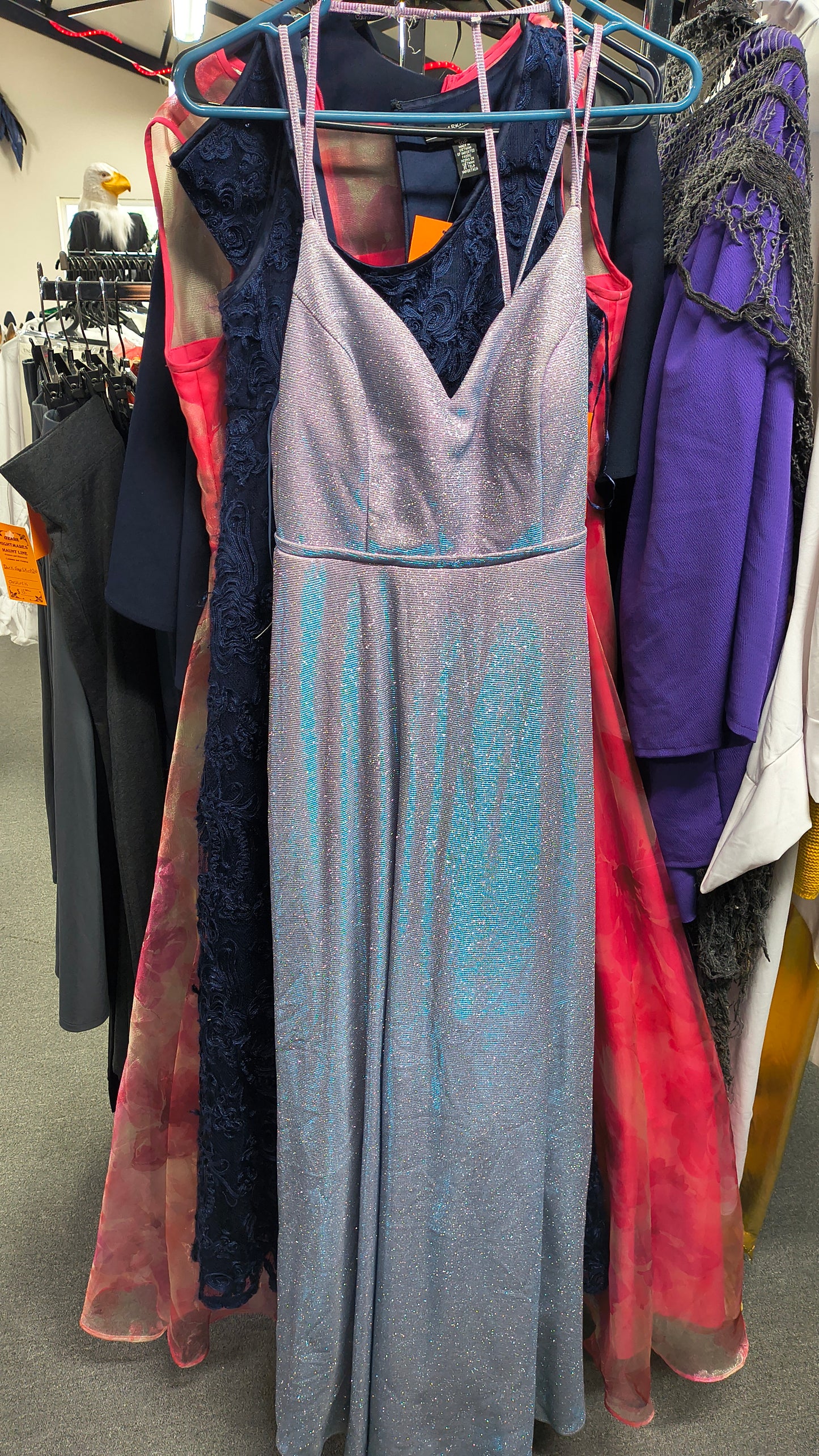 Pink/Blue Sparkle Party Dress - 5