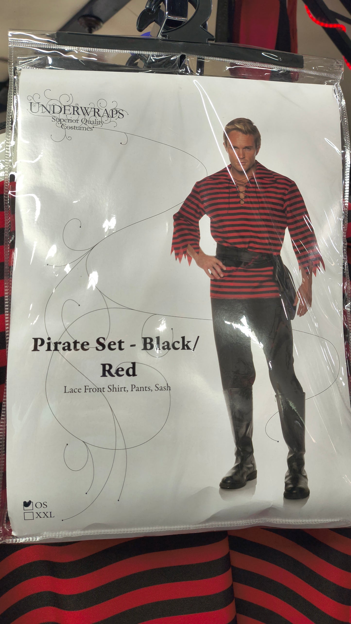 Pirate Set Black/Red - One Size