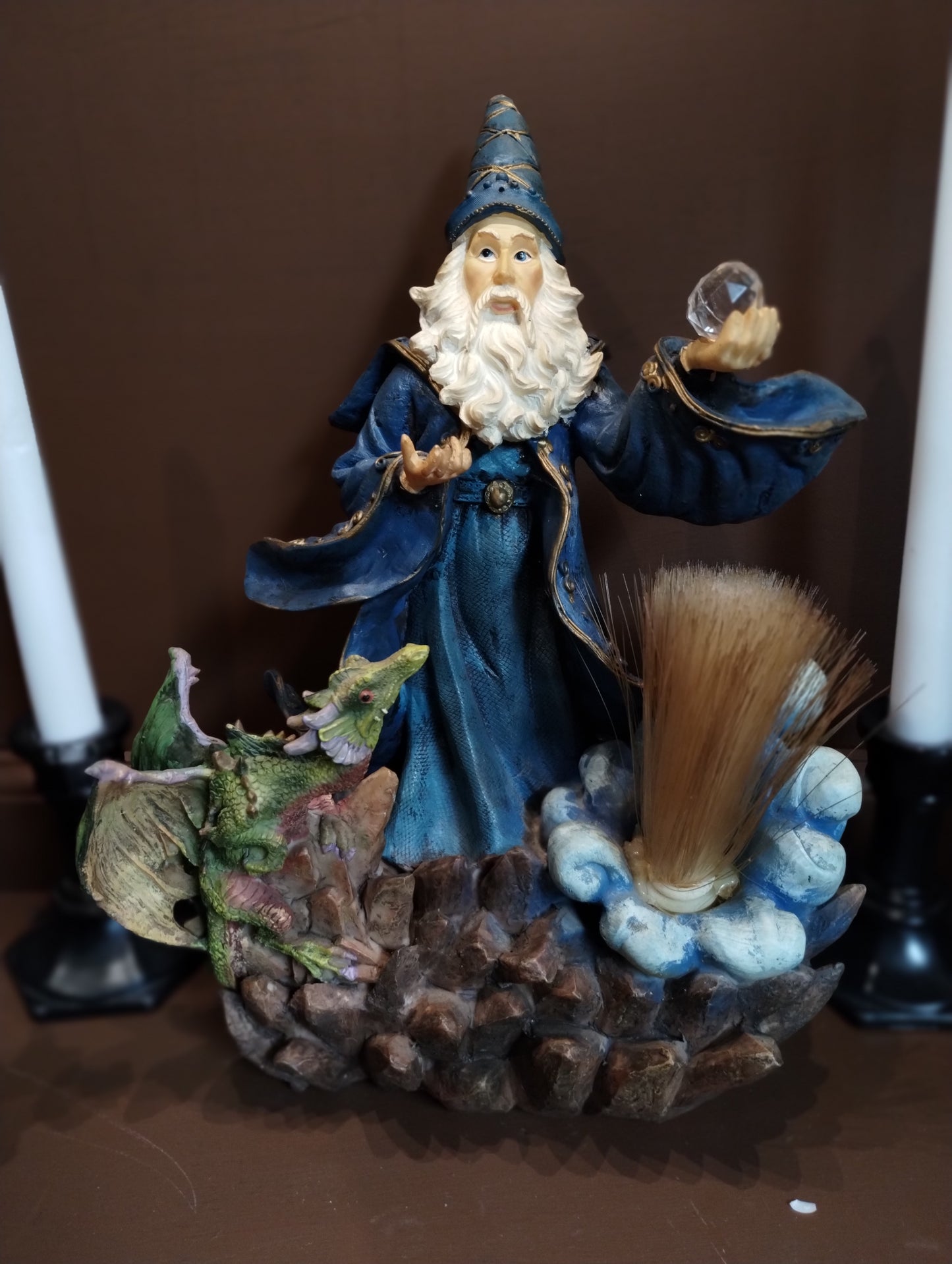 Blue Wizard w/Dragon