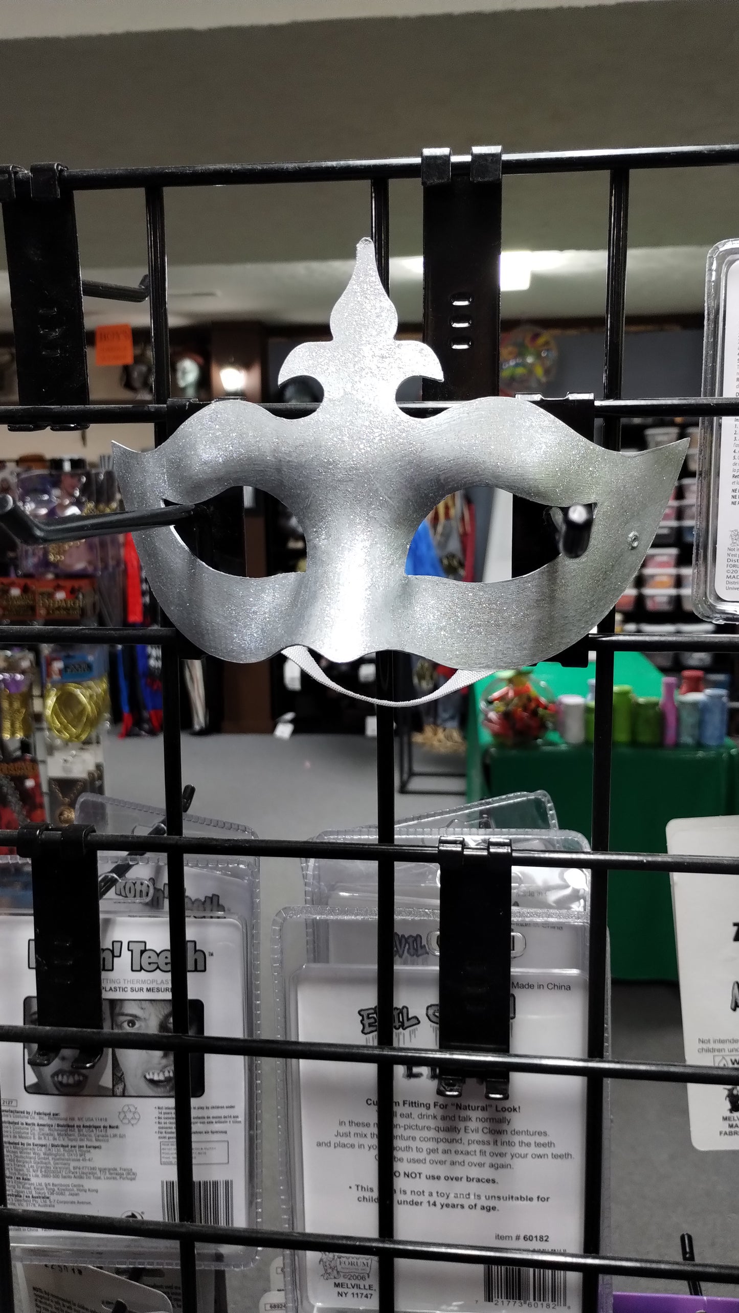 Silver Glitter Masquerade Mask