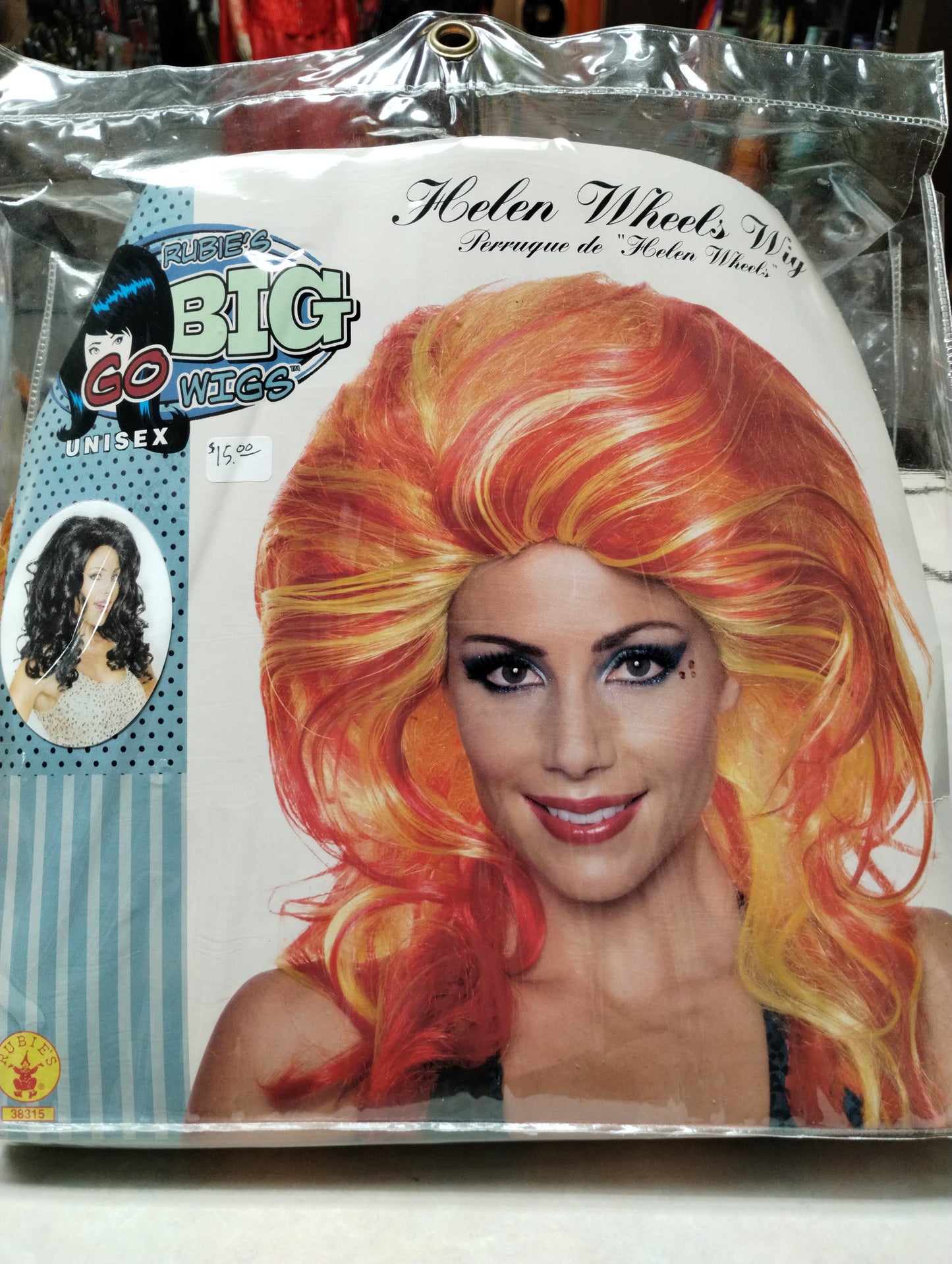 Red and Yellow Helen Wheels Wig