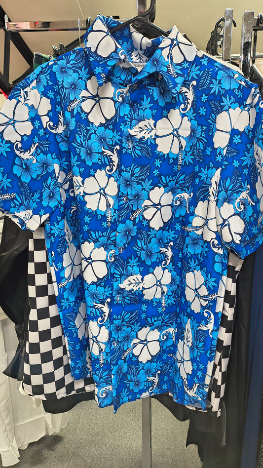 Blue Hawaiian Shirt - One Size