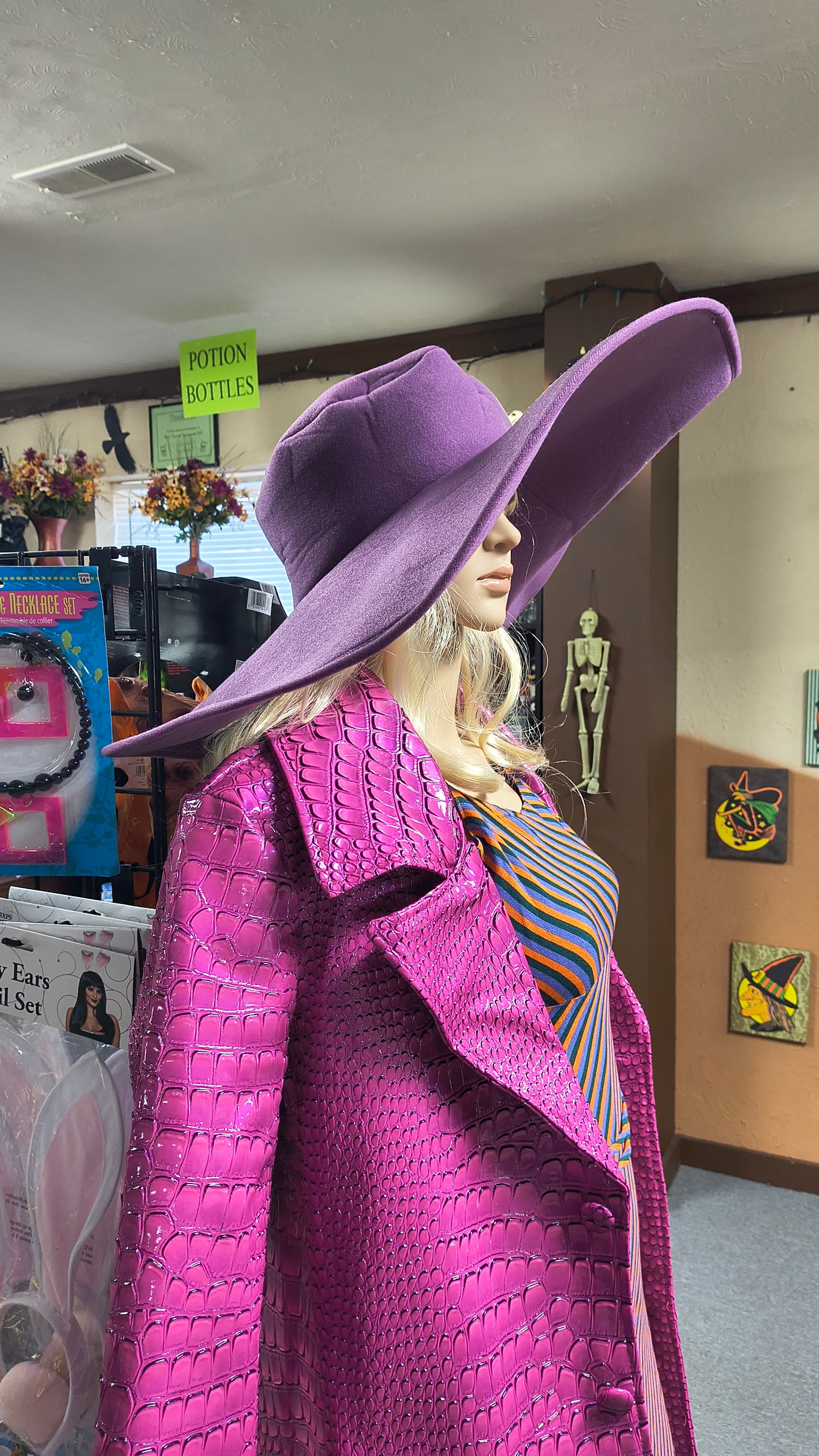 Jumbo Purple Wide Brim Hat