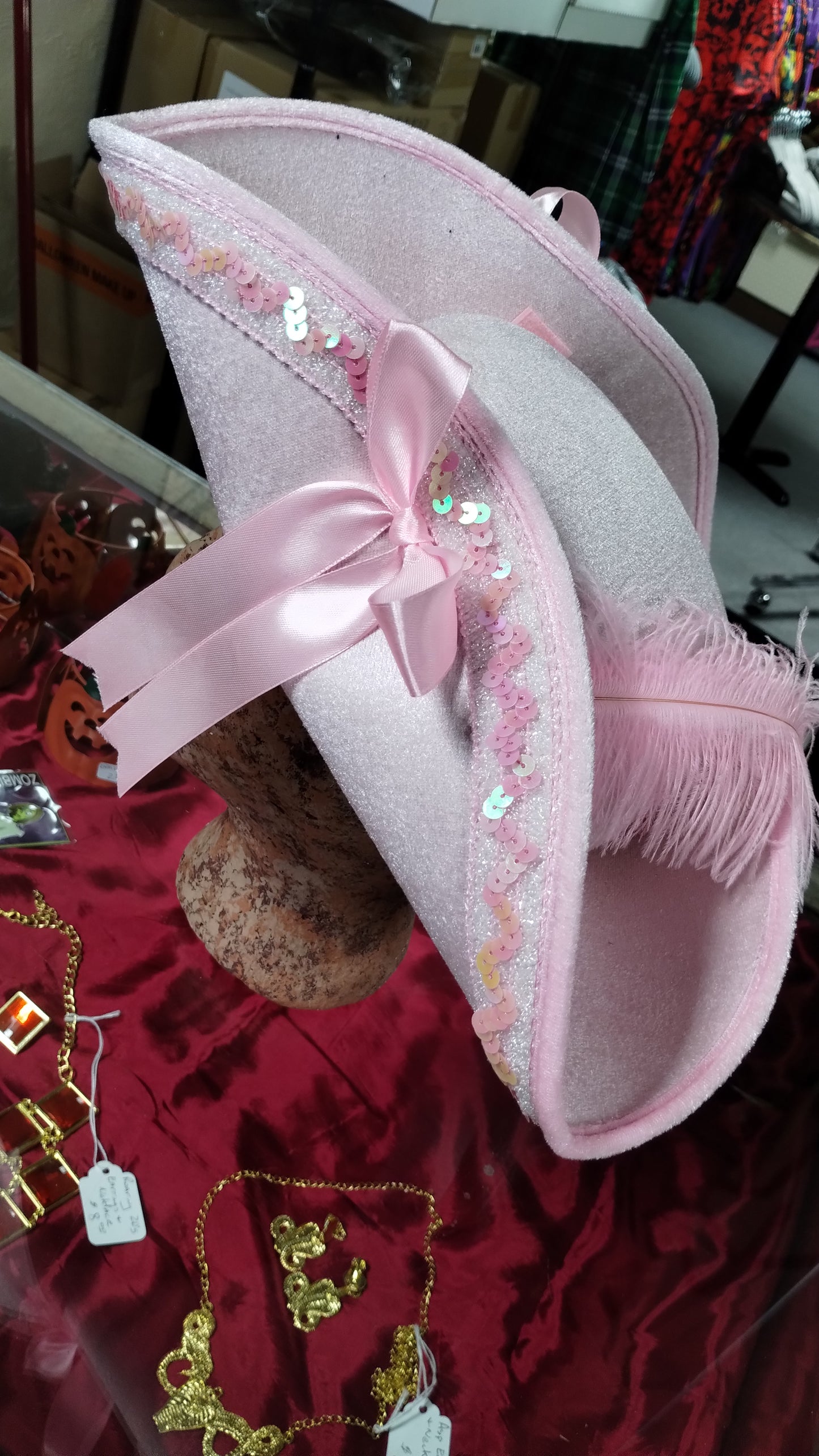 Pink Tricorner Hat