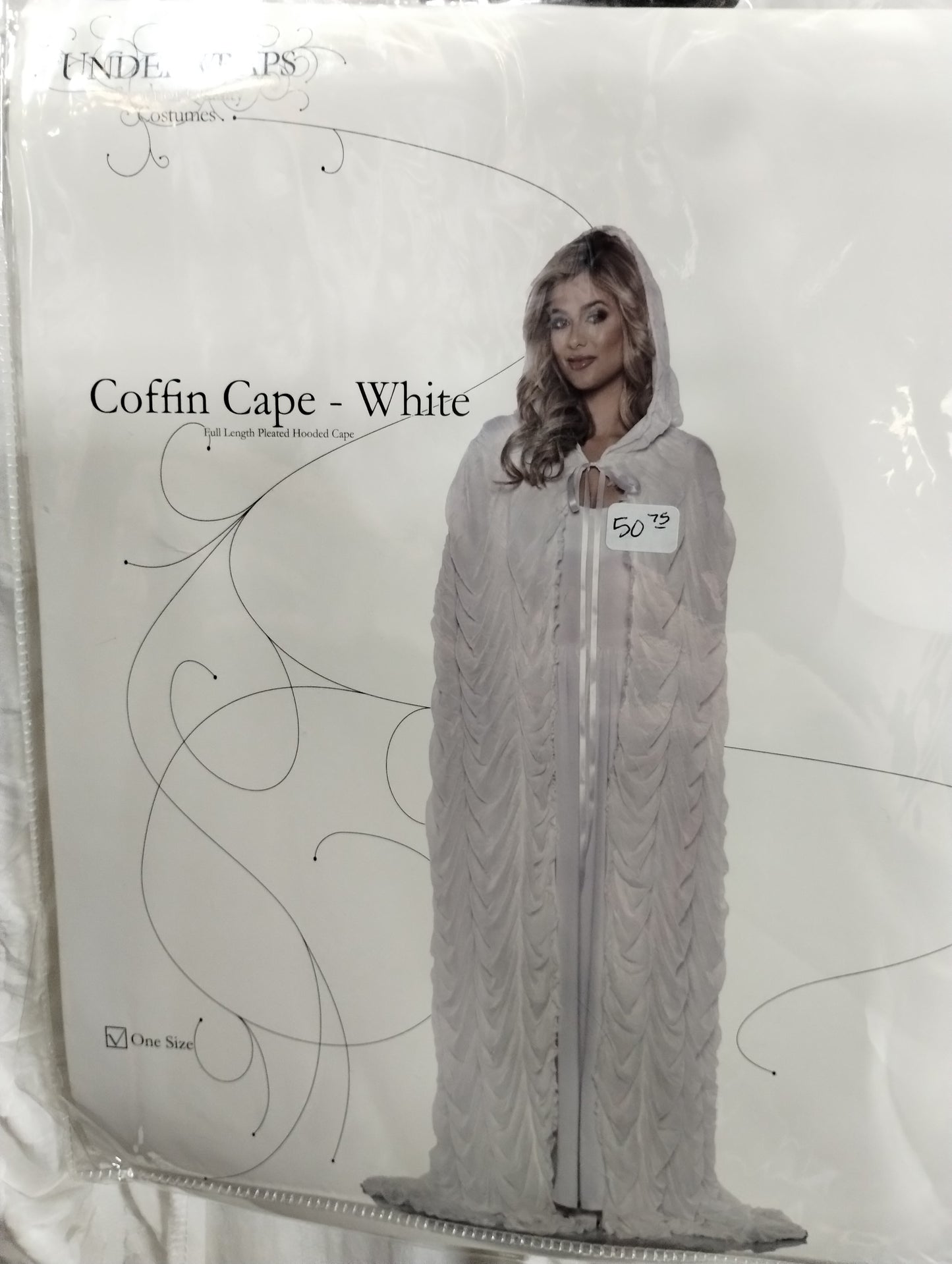 Coffin Cape - White w/Lining
