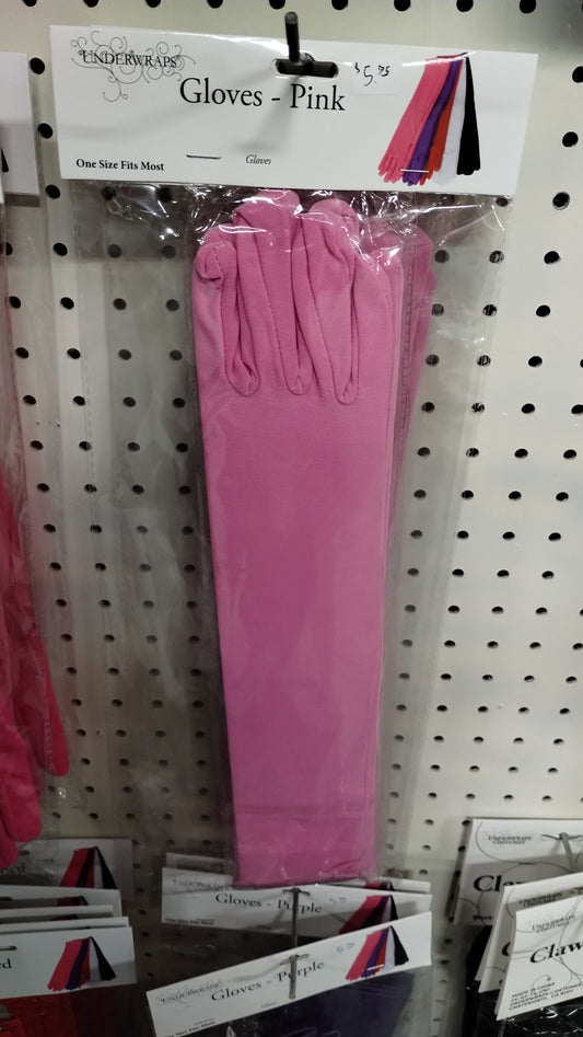 Long Light Pink Gloves