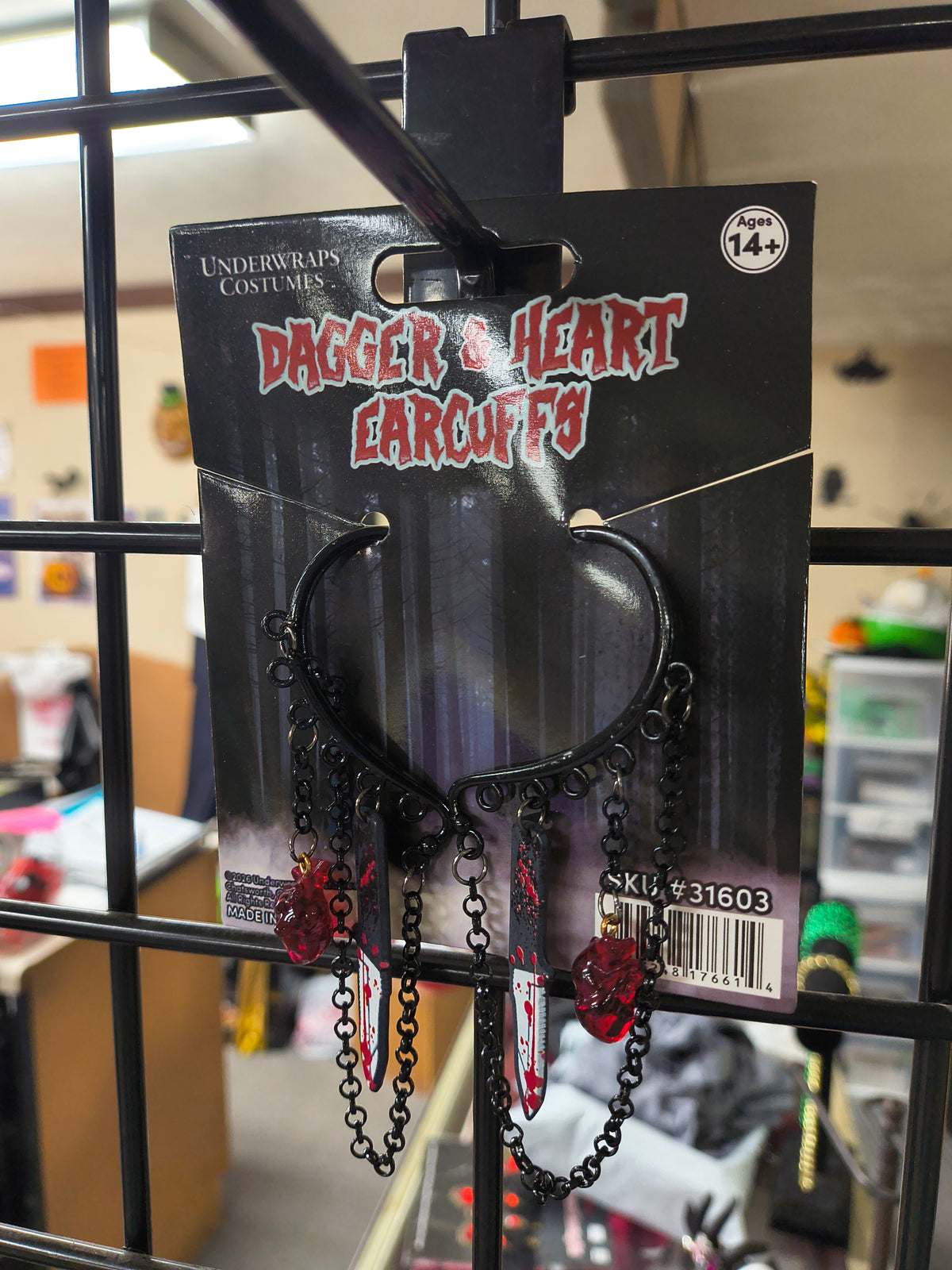 Dagger and Heart Earcuffs