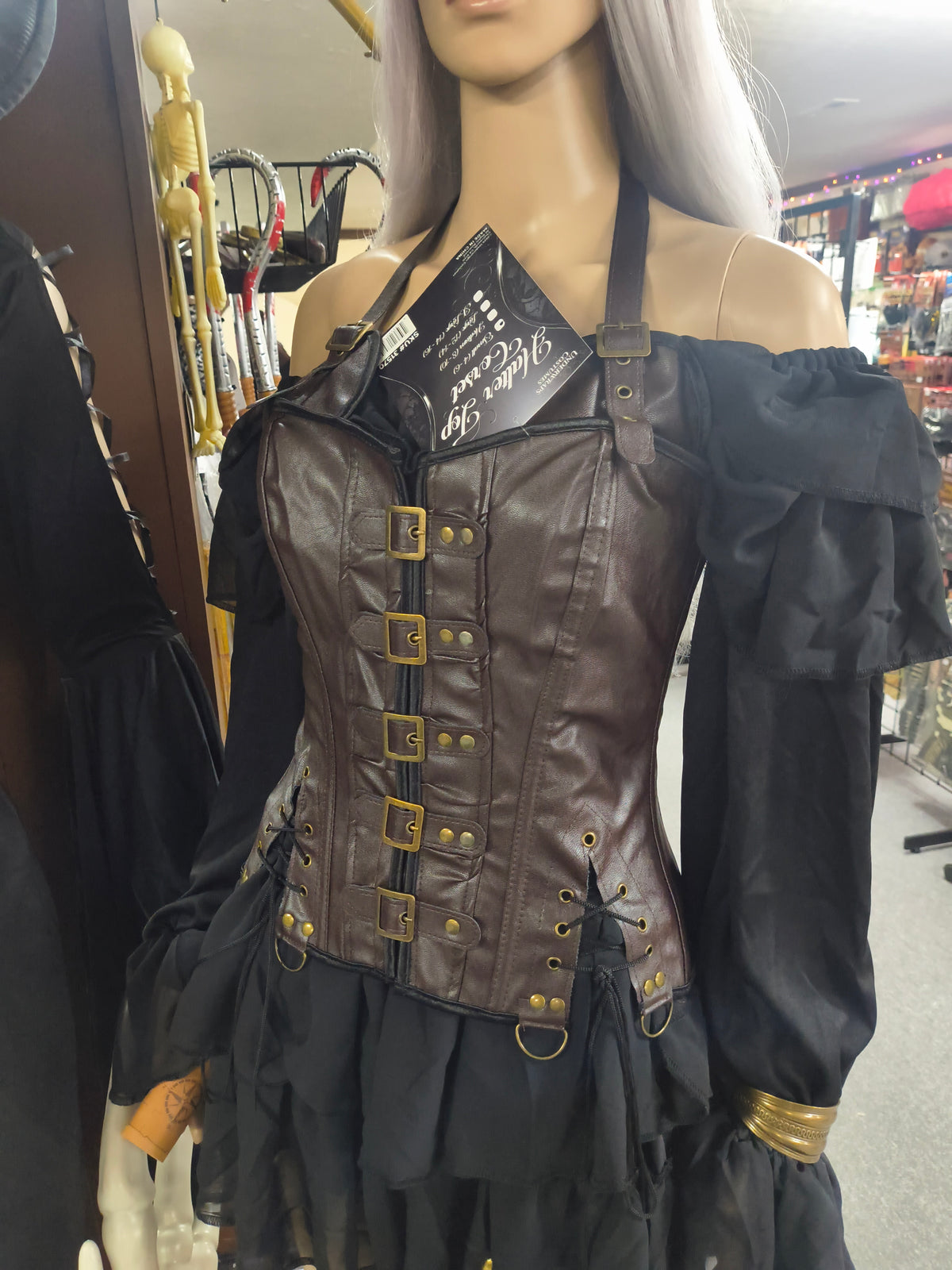 Halter Top Corset - Brown