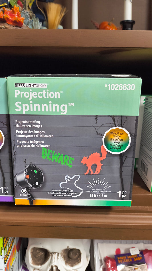 Halloween Spinning Projector Green/Orange