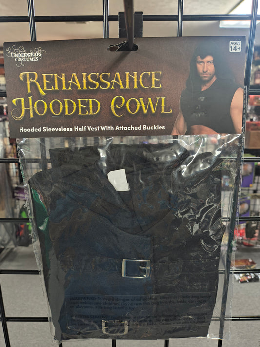 Renaissance Hooded Cowl - Black