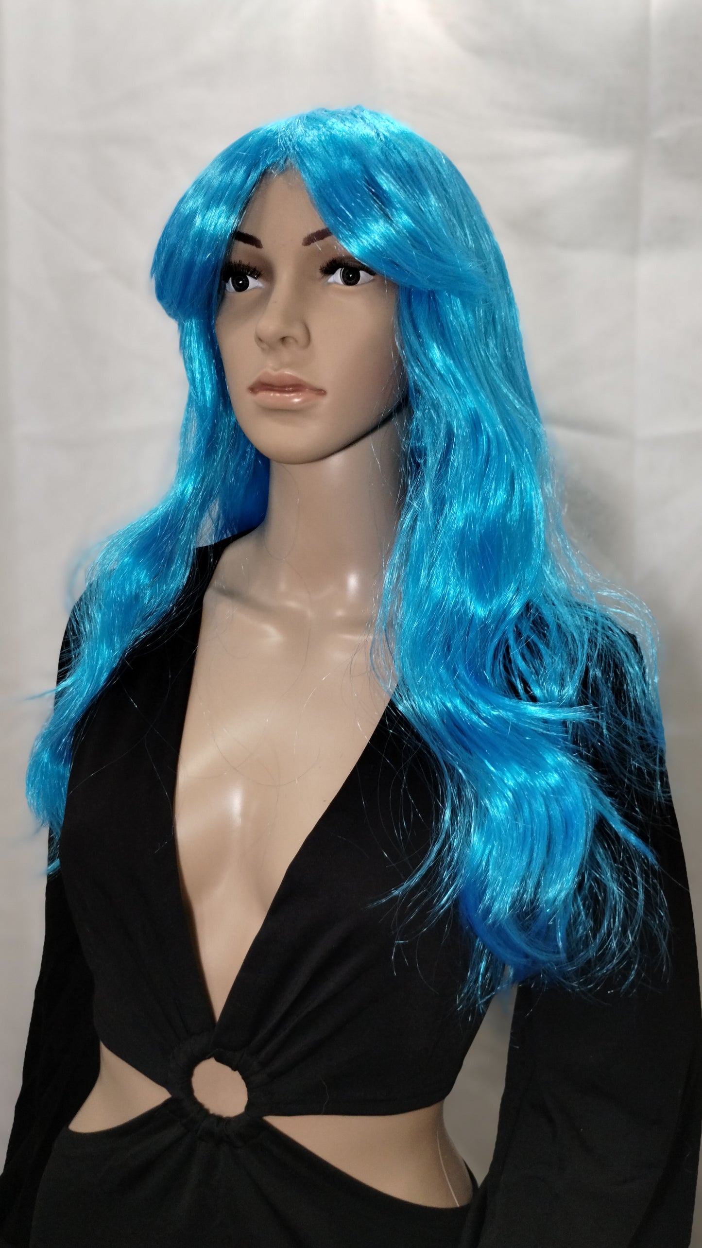 Long Sassy Aqua Wig