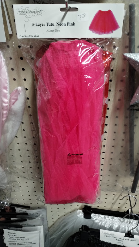 3 - Layer Neon Pink Tutu