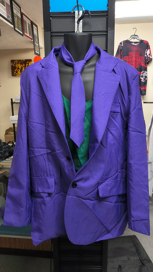 Jacket & Vest Set - Purple/Green
