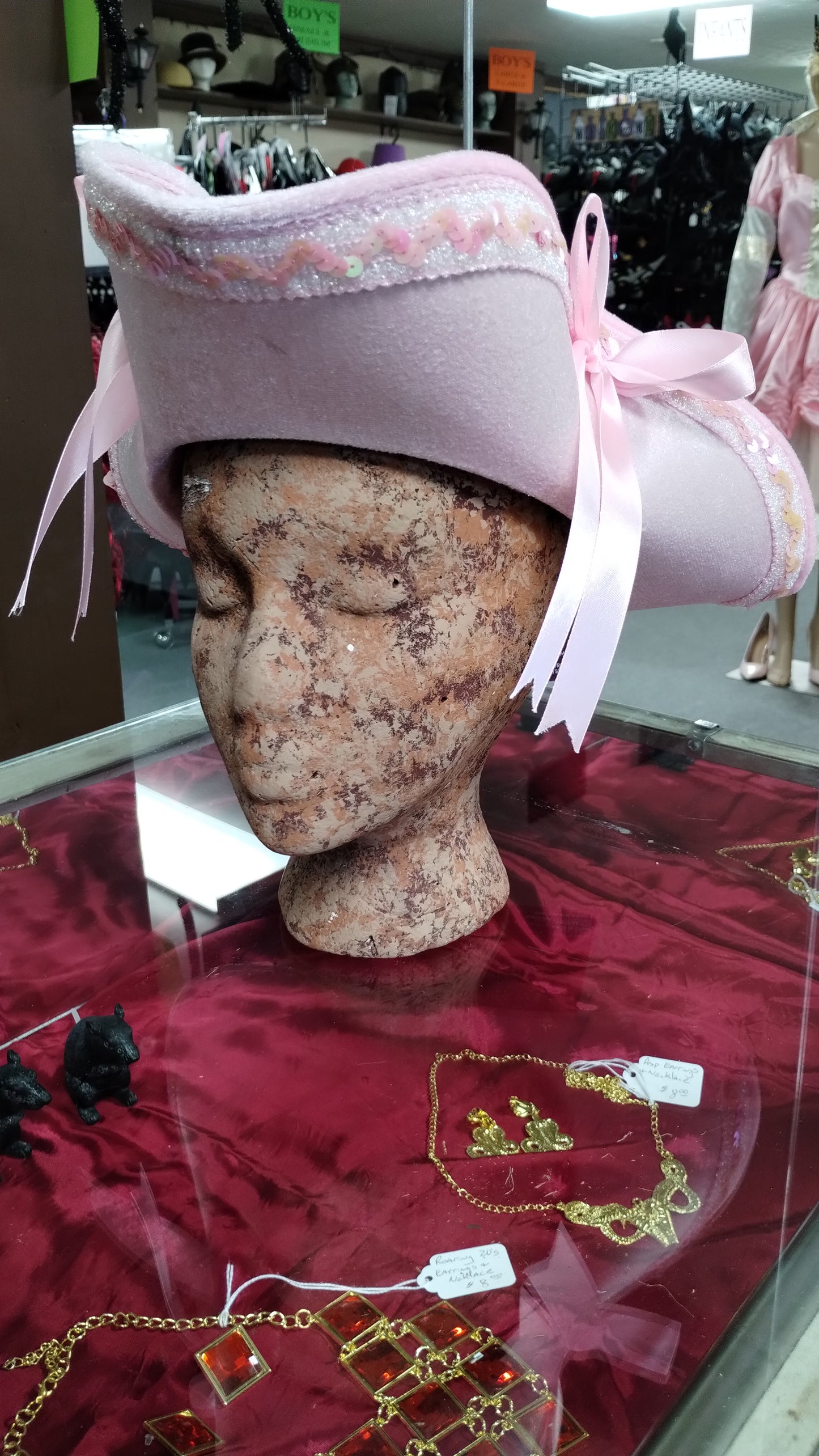Pink Tricorner Hat
