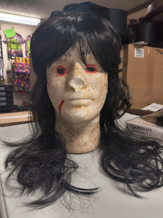 Black Mullet Wig