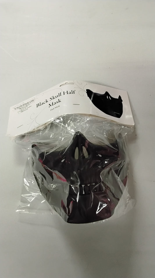 Black Skull Half Mask
