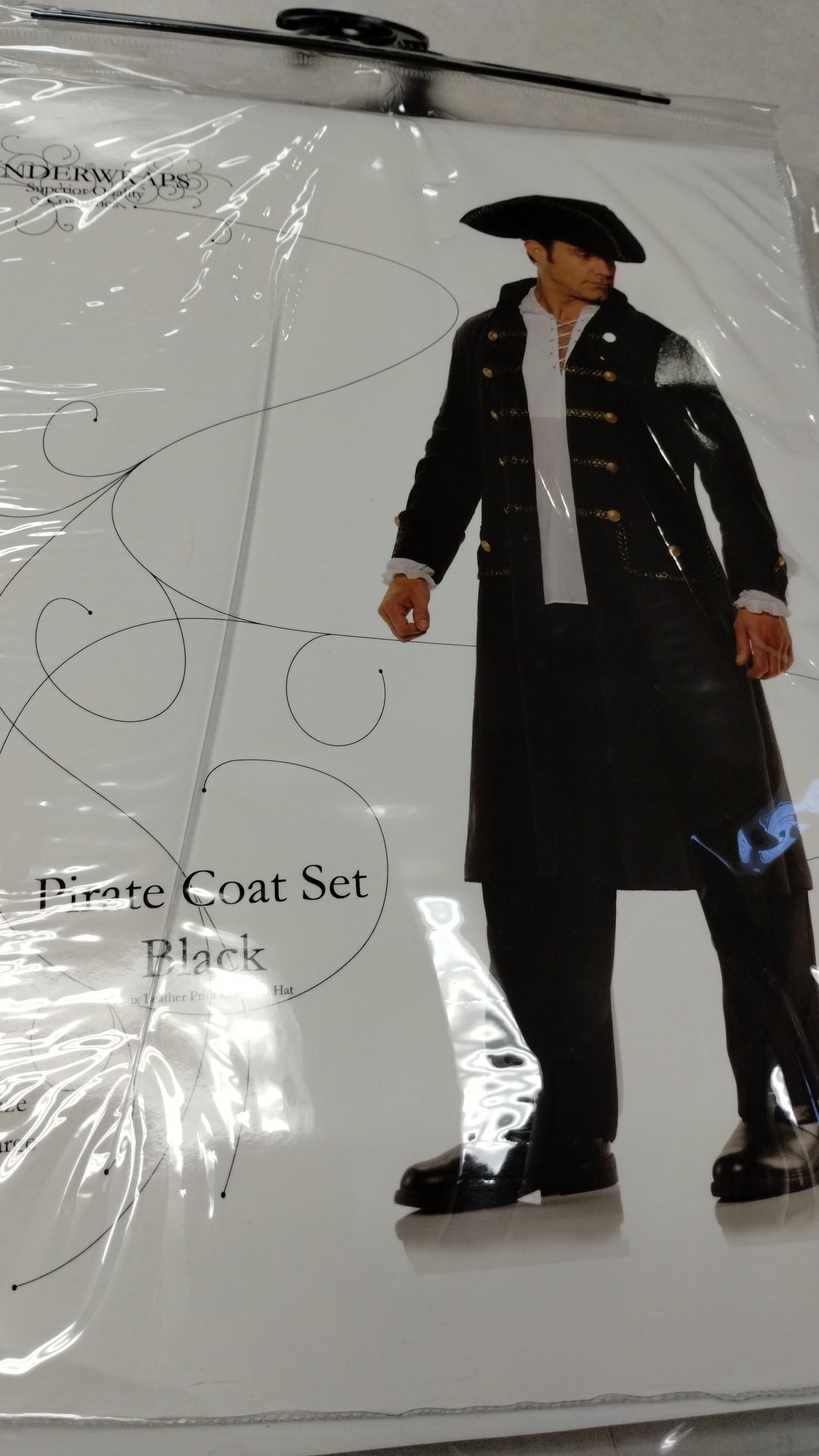 Pirate Coat Set - Black (One Size)