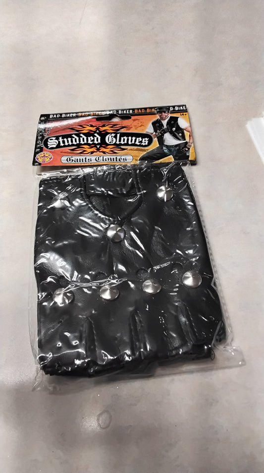 Studded Biker Gloves