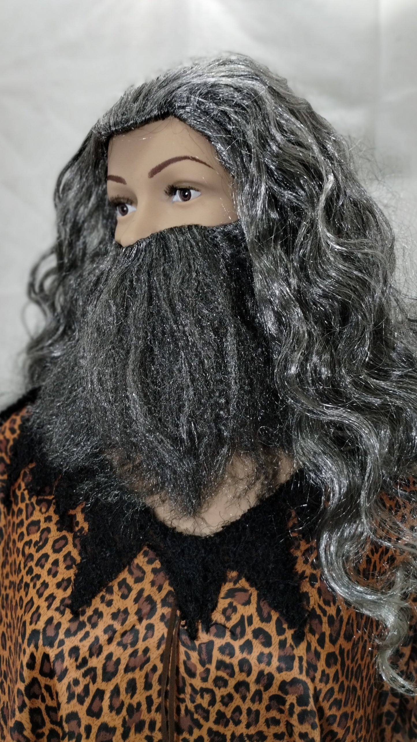 Viking Wig and Beard - Grey