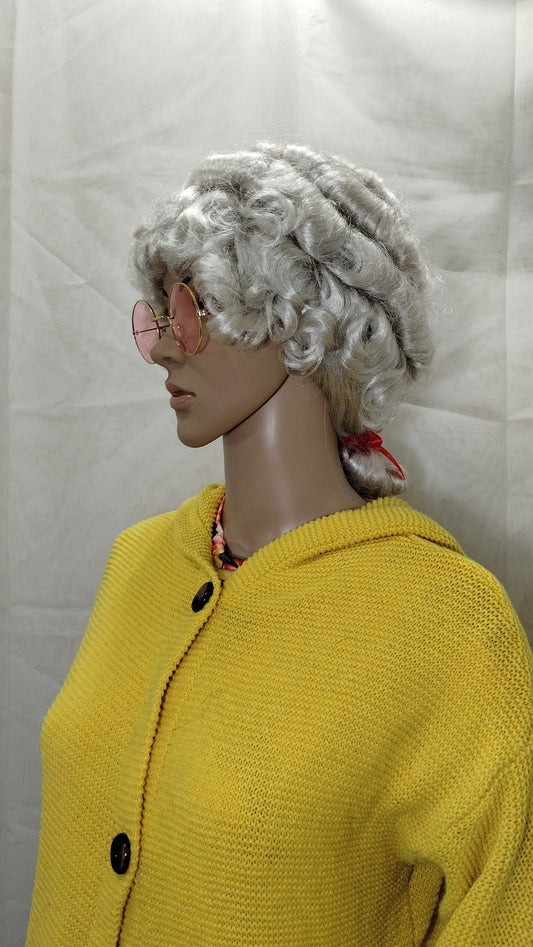 White Deluxe Mrs. Claus Wig