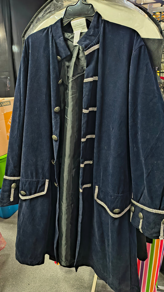 Velvet Frock Coat - Navy (One Size)