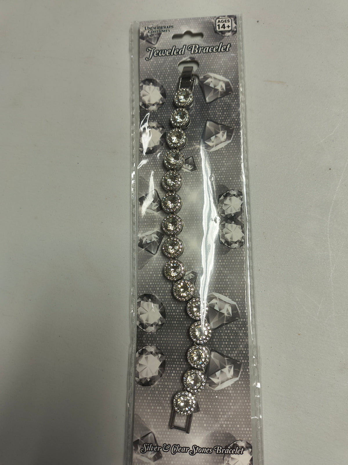 Jeweled Braclet - Silver/Clear