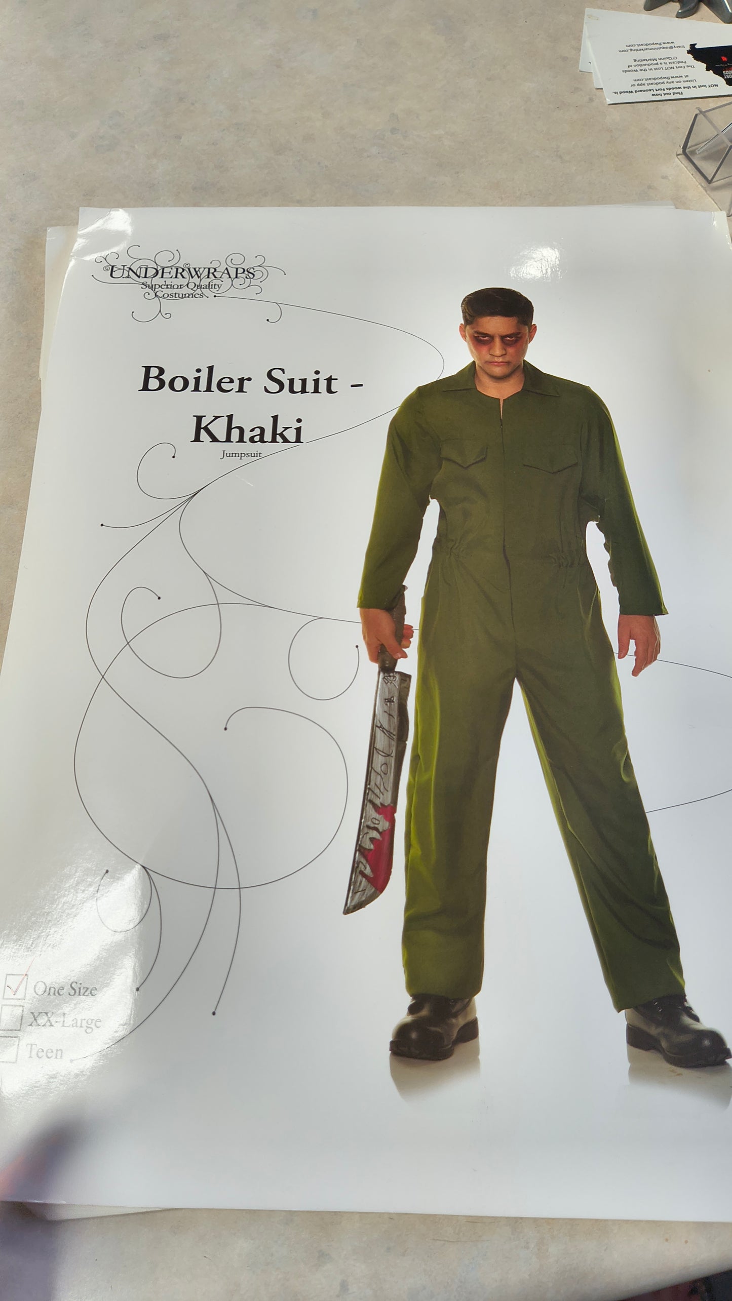 Boiler Suit - Green/Khaki (One Size)