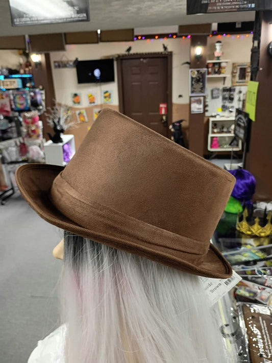 Faux Suede Top Hat