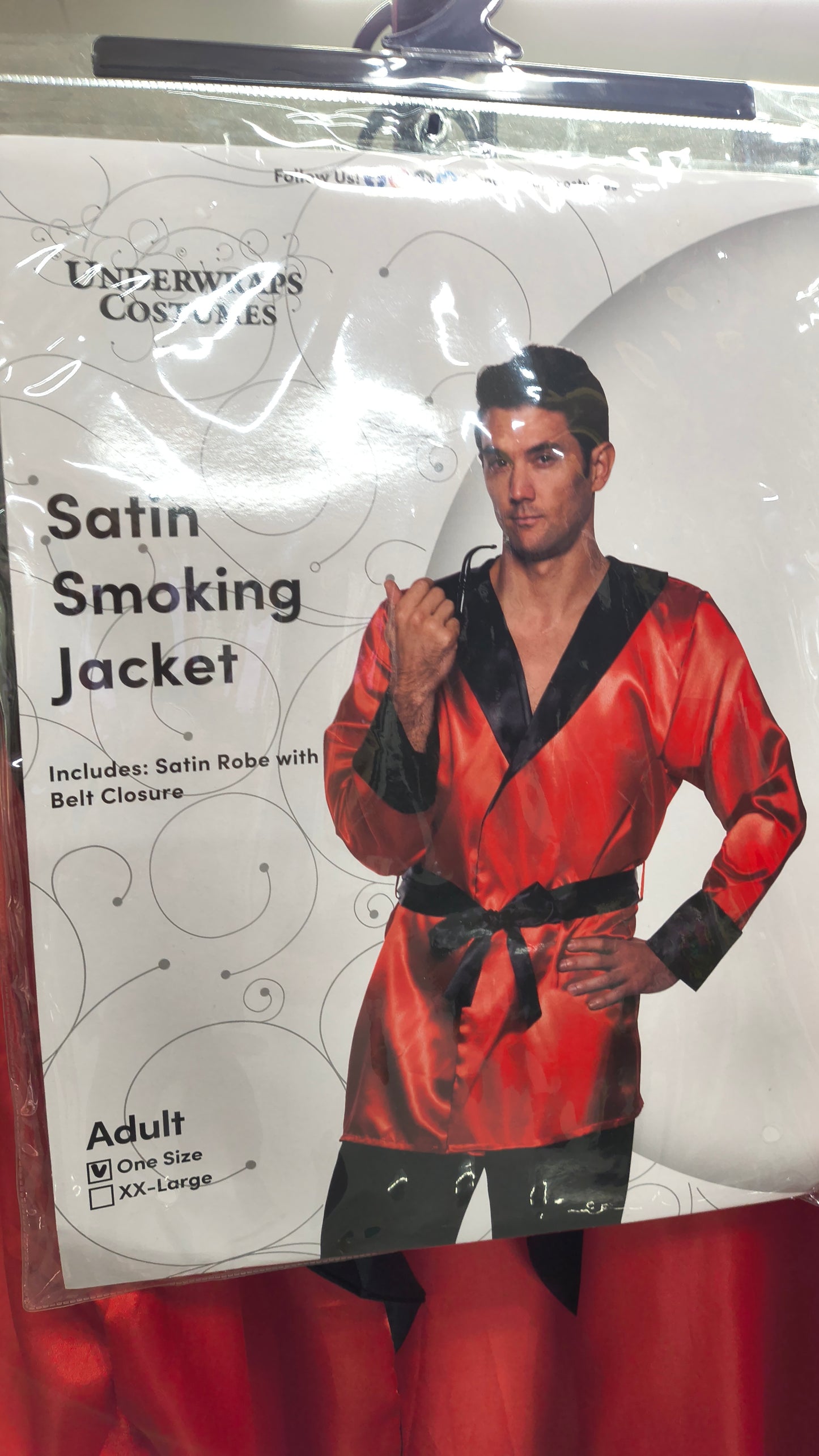 Satin Smoking Jacket - One Size