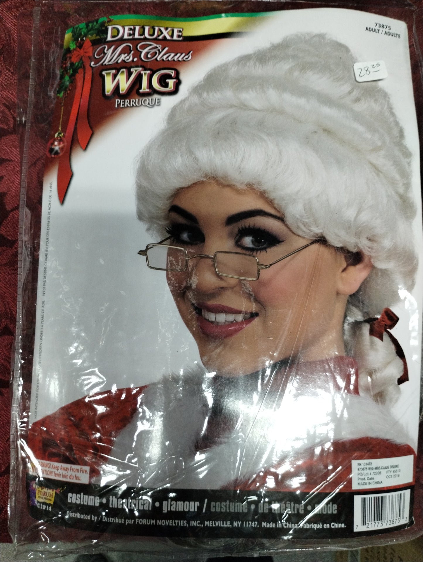 White Deluxe Mrs. Claus Wig