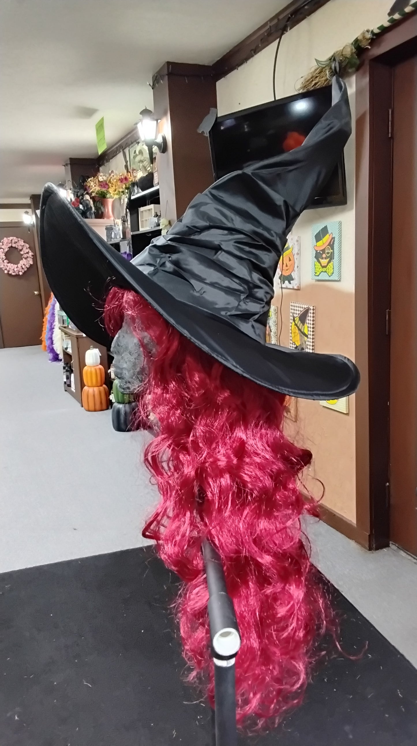 Black Curved Witch Hat