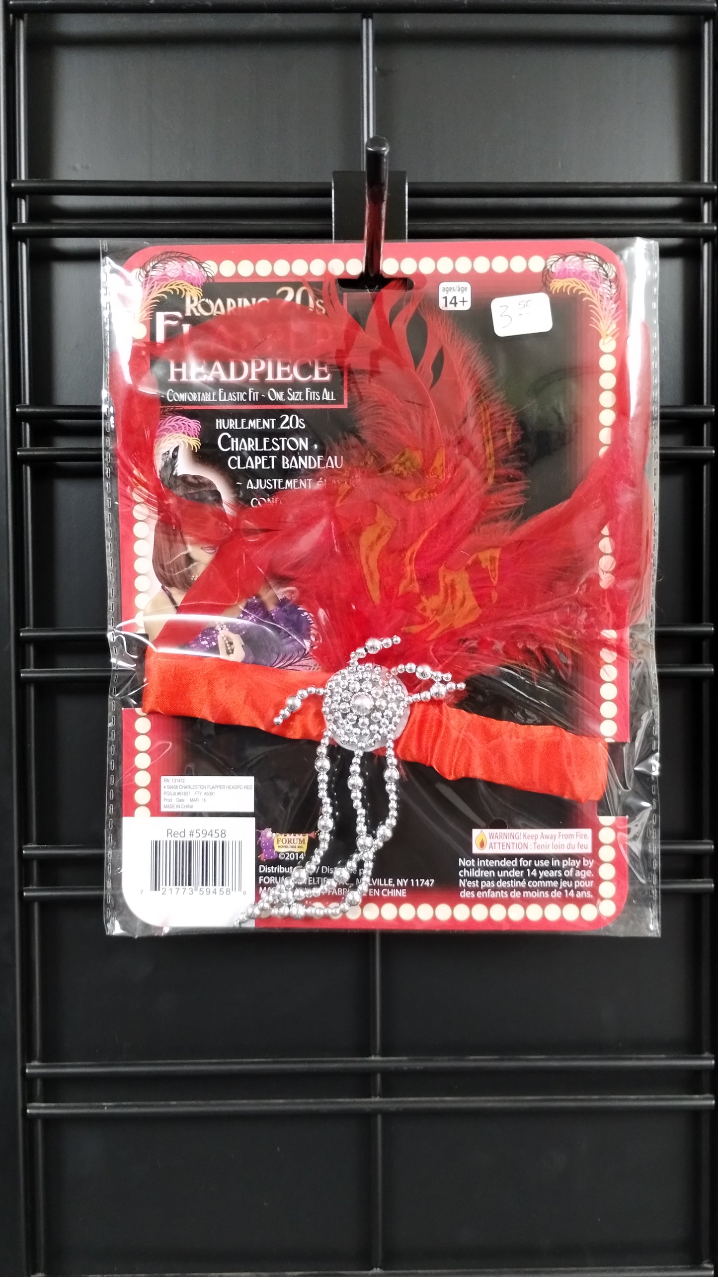 Red Flapper Headpiece