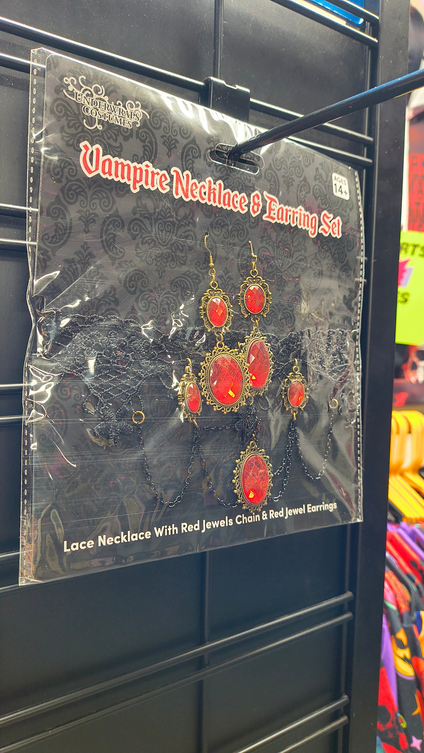 Vampire Necklace and Earrings Set