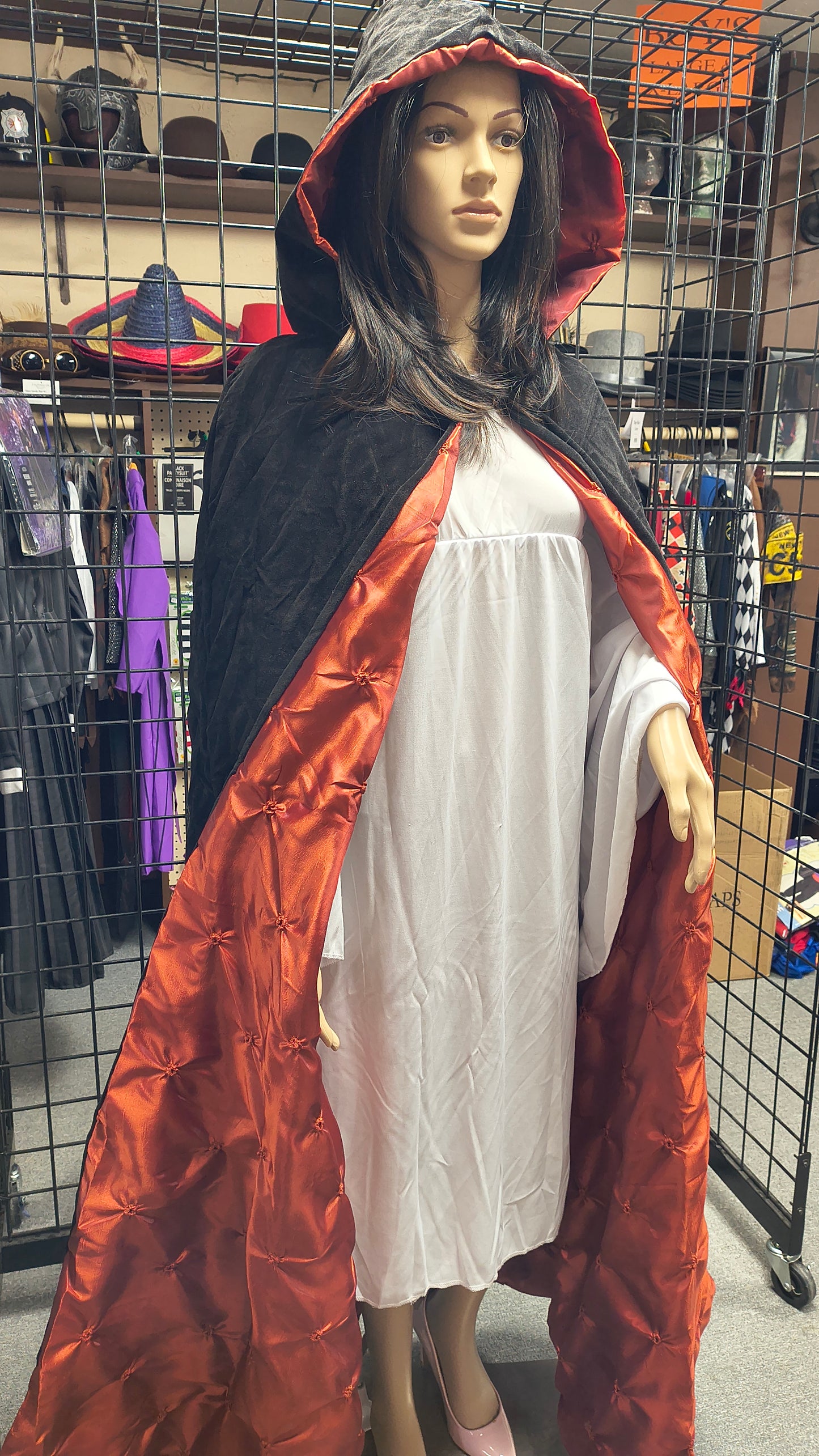 63" Deluxe Velvet Cape - Red