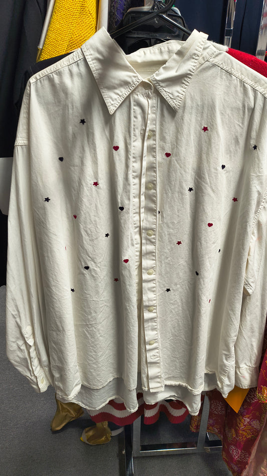 Red/Blue Hearts and Stars Shirt - 4X