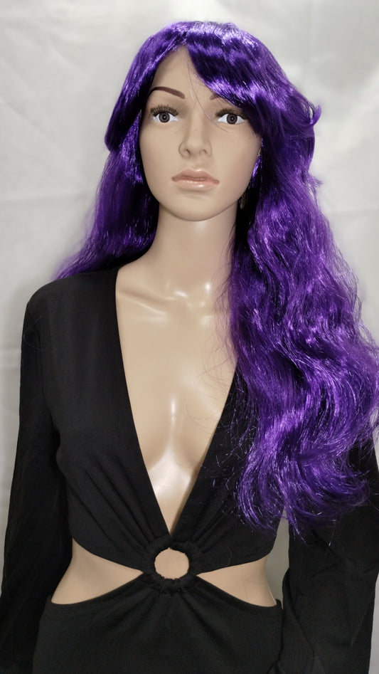 Long Sassy Purple Wig