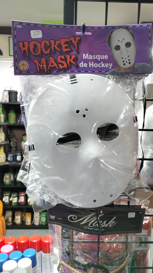 White Plastic Hockey Mask