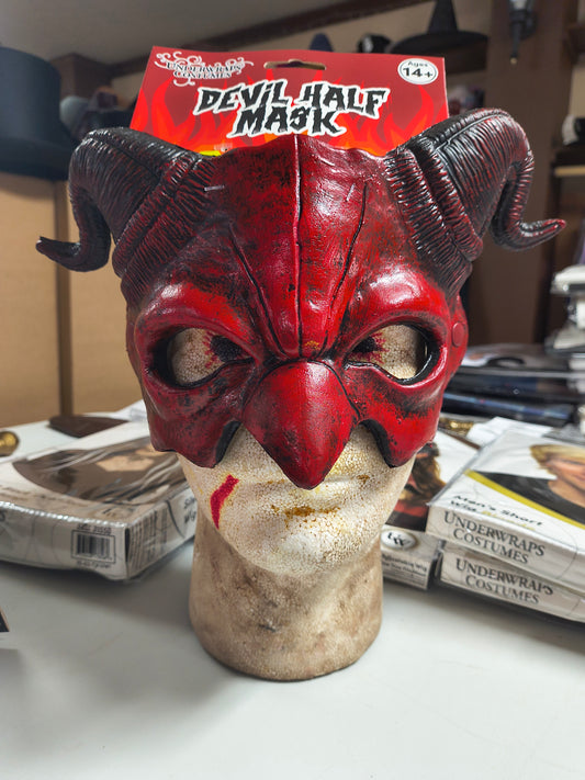 Devil Half Mask - Red