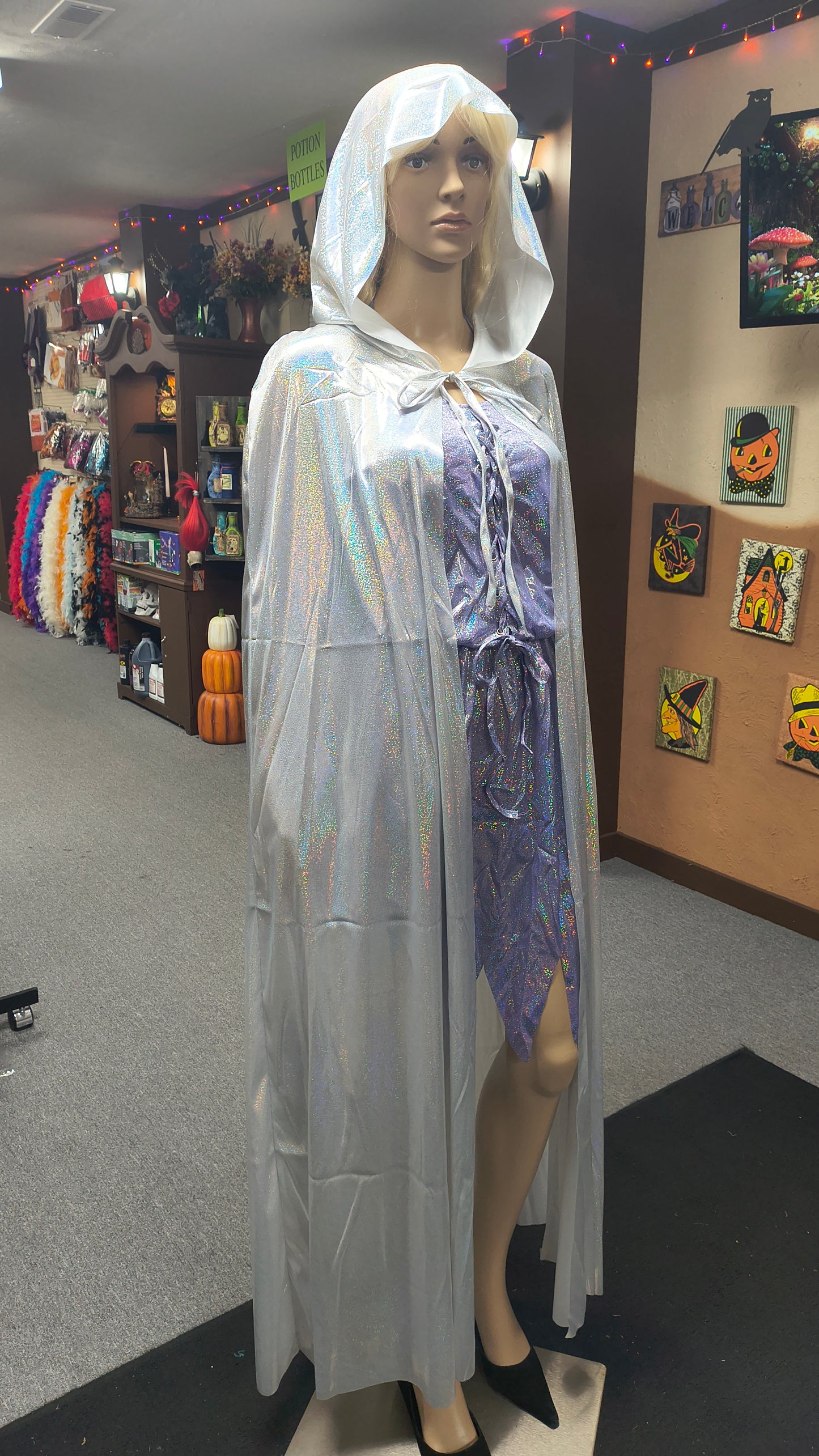 Silver Metallic Cape