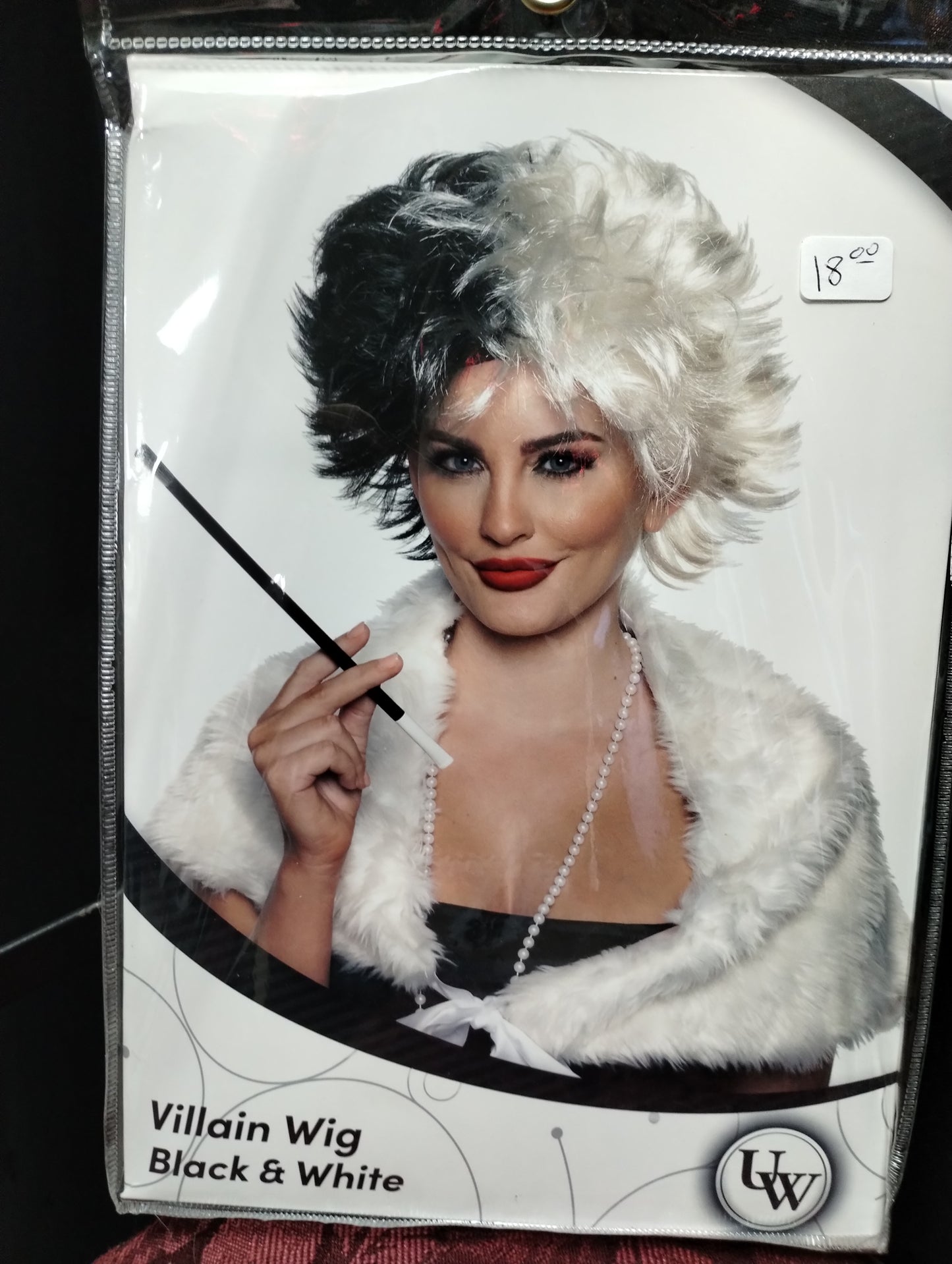 Black and White Villain Wig