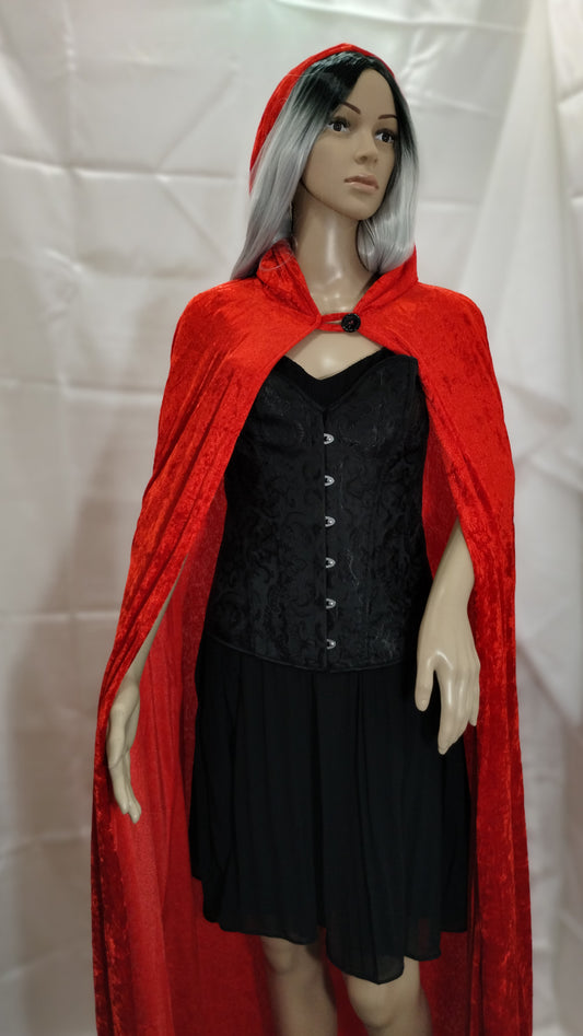 55" Hooded Cloak - Red