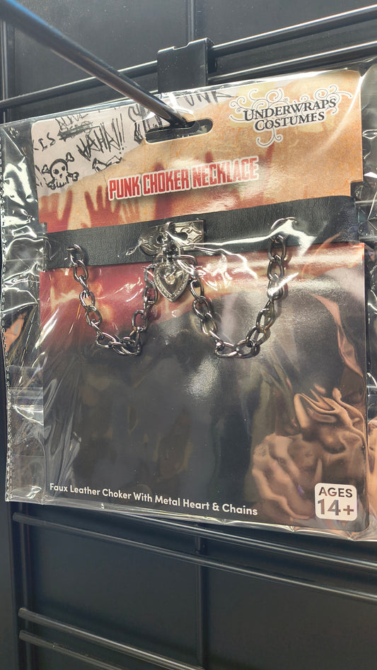 Punk Choker Necklace with Heart