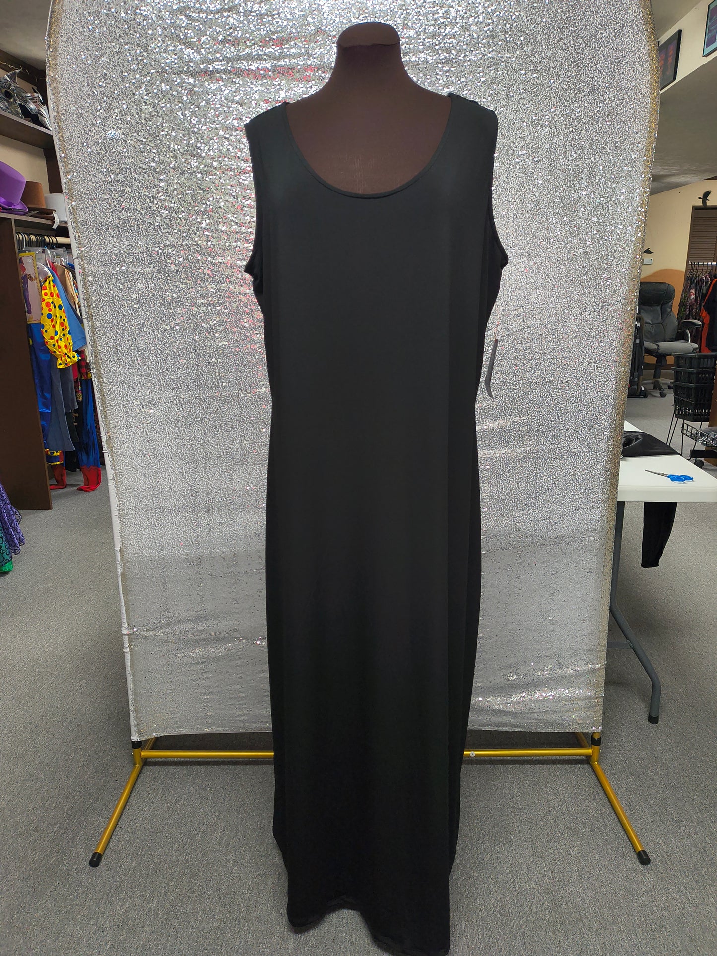 Long Black Sleeveless Dress (3X)