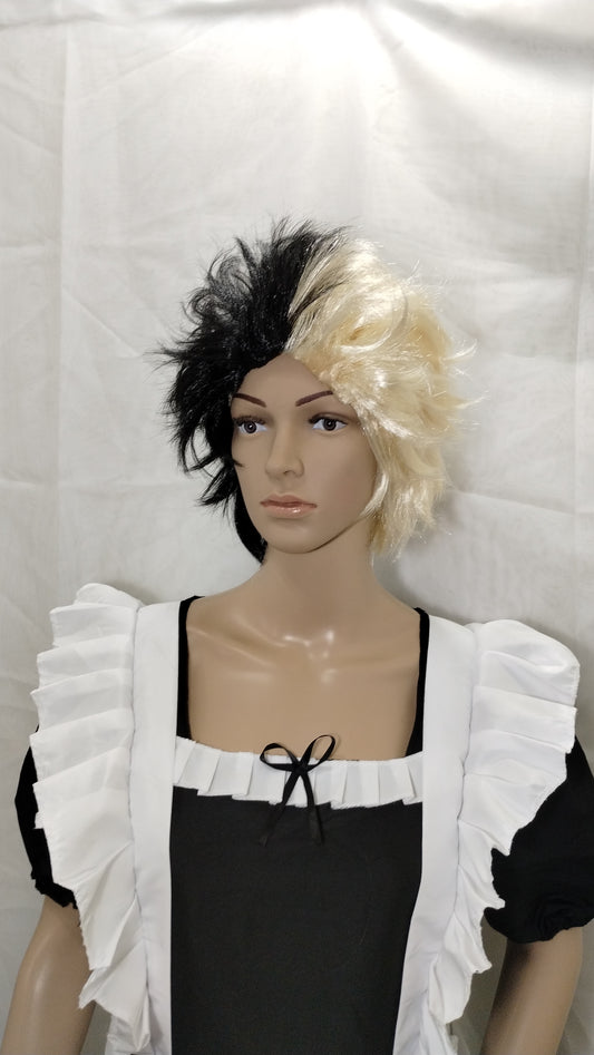 Black and White Villain Wig