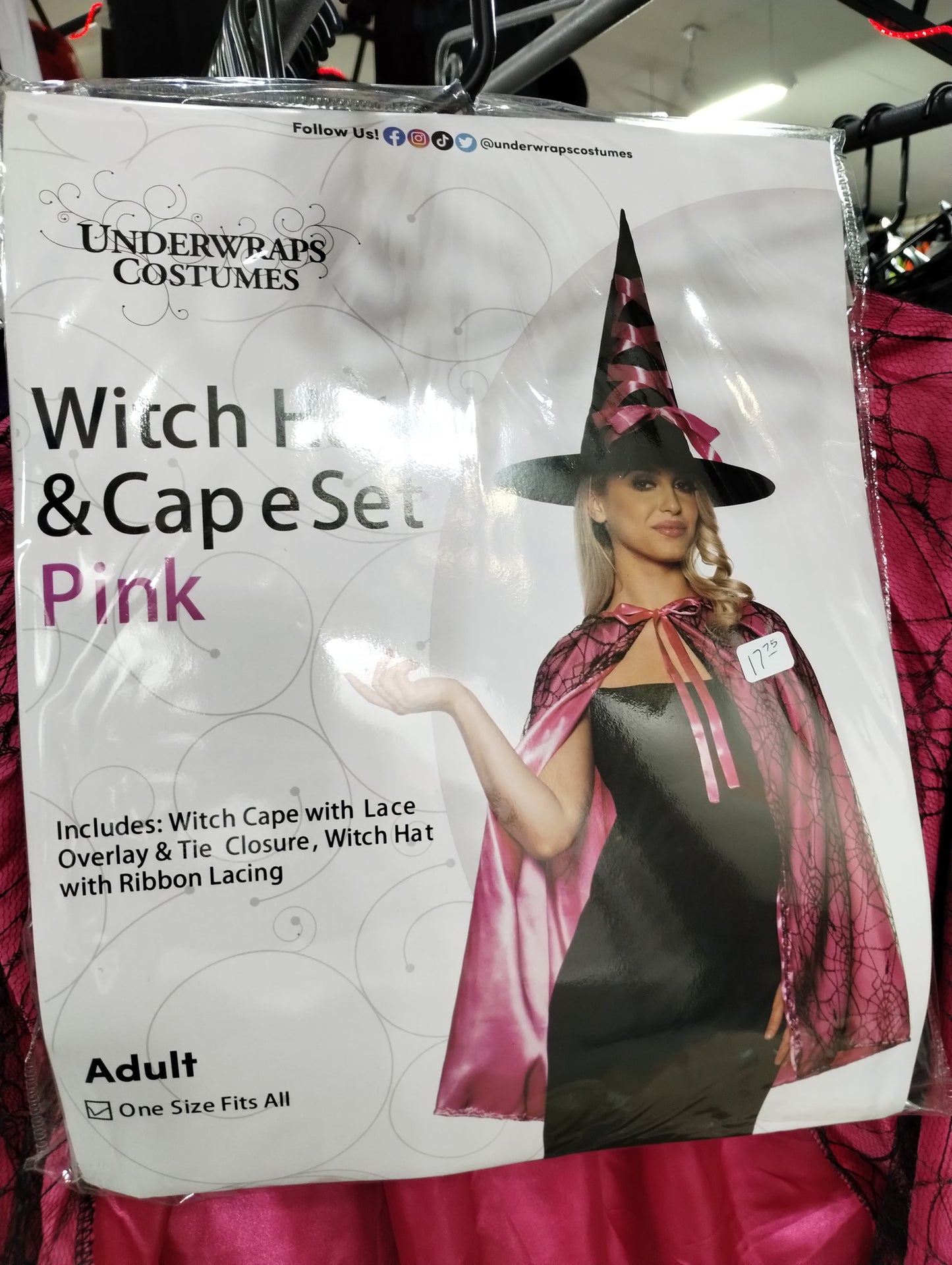 Witch Hat and Cape Set - Pink