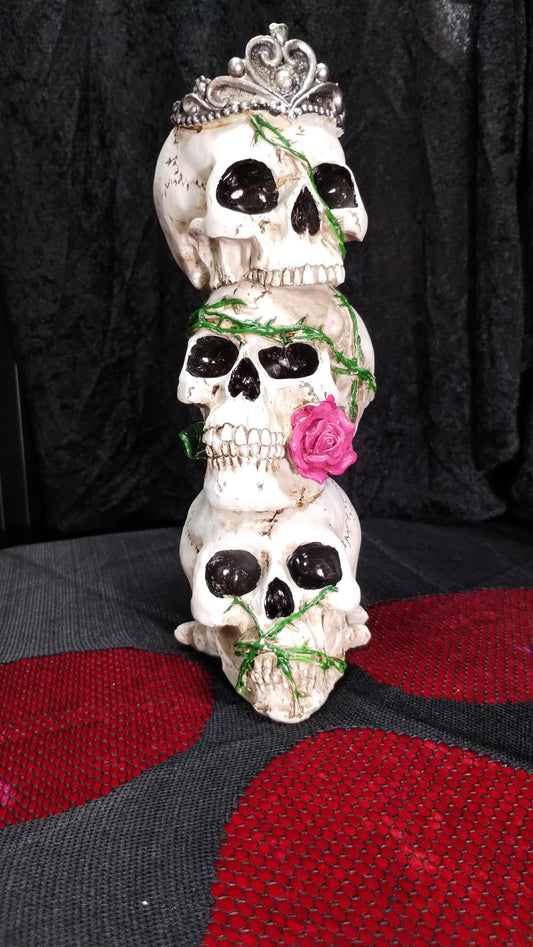 Three Skull Candleholder